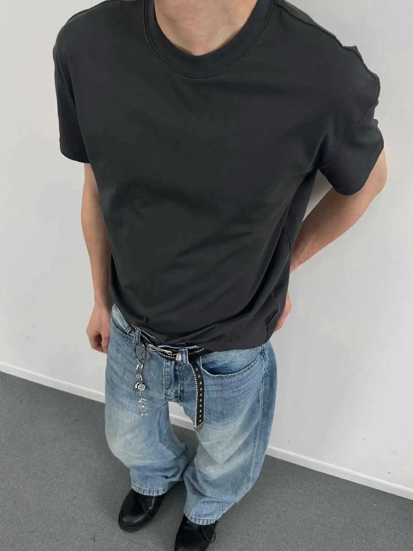 Men's Solid Color Casual T-Shirt  COOLANDBAG