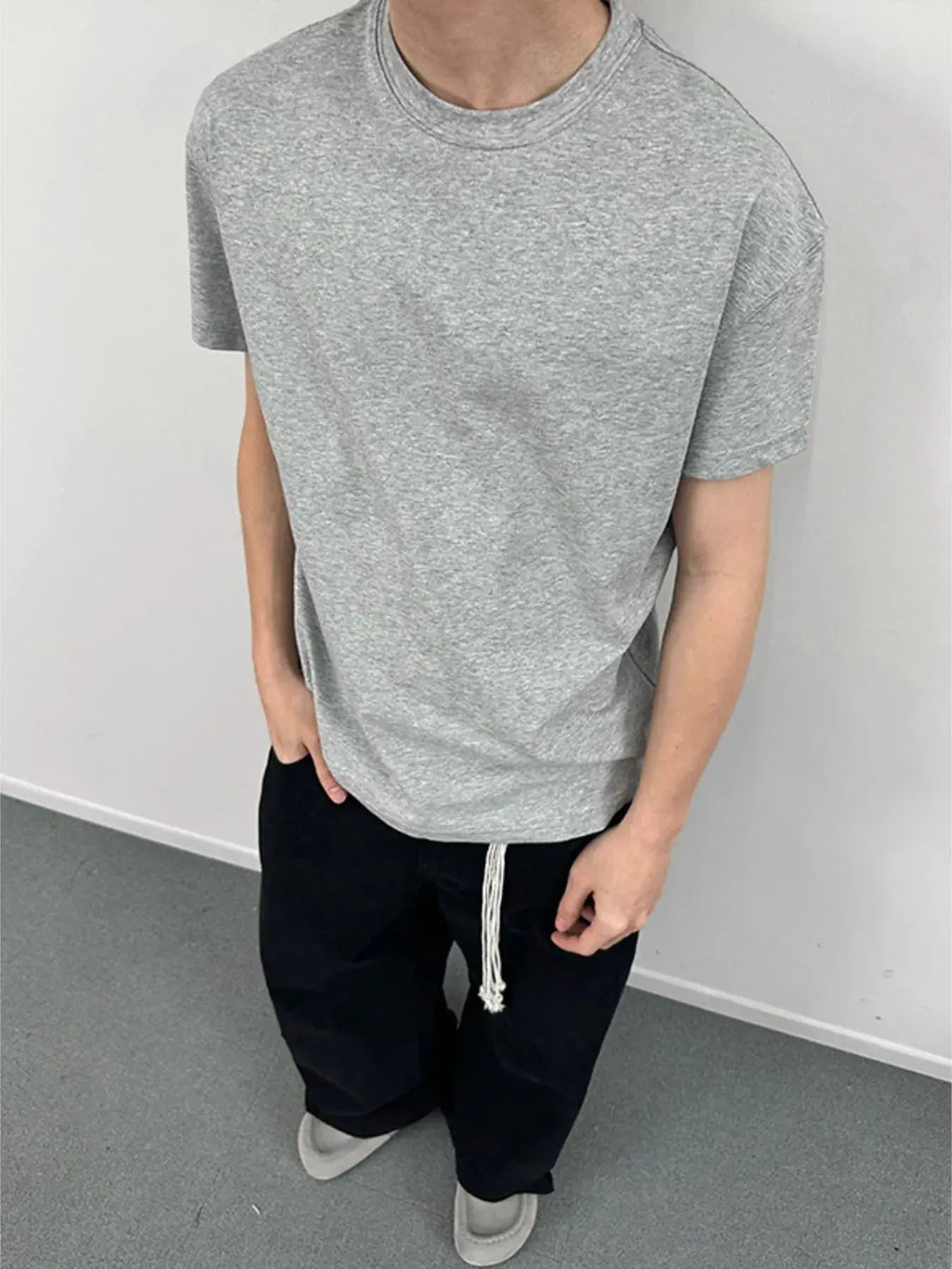 Men's Solid Color Casual T-Shirt  COOLANDBAG