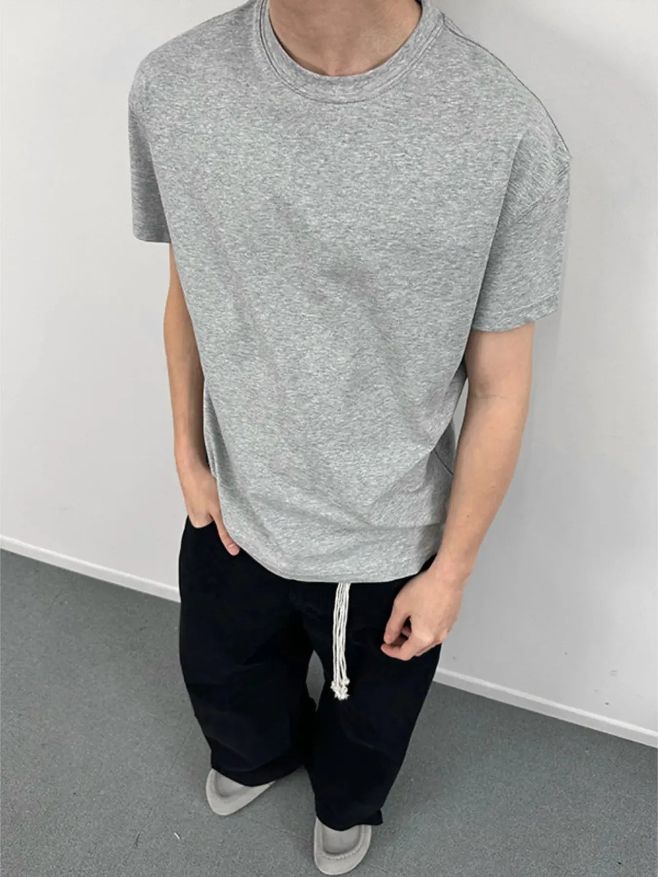 Men's Solid Color Casual T-Shirt  COOLANDBAG