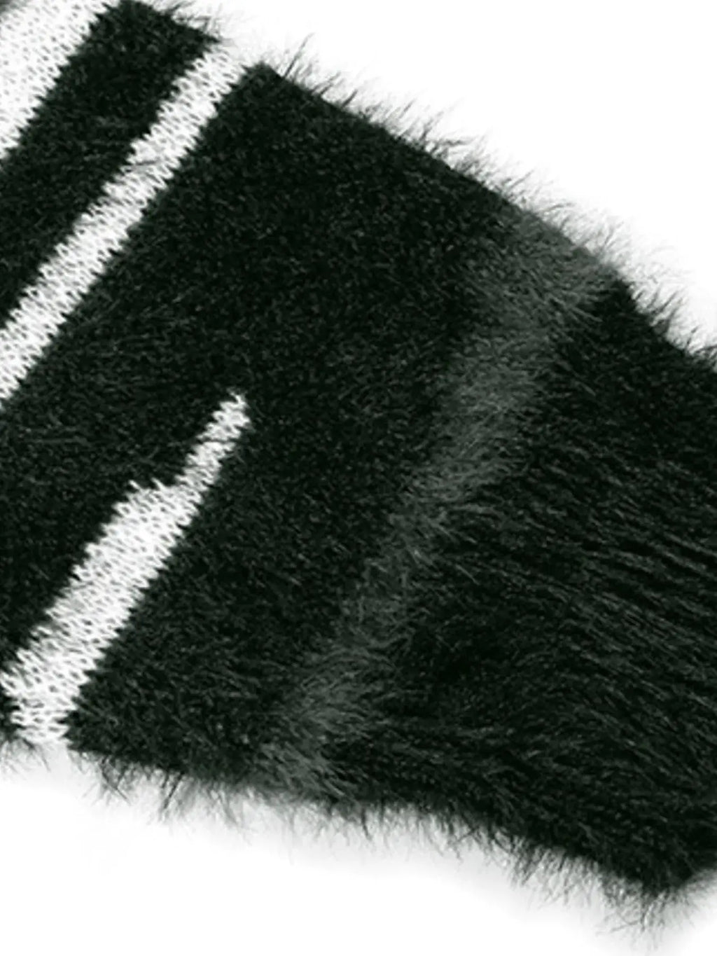 Men's Striped Fuzzy Zip-Up Cardigan  COOLANDBAG