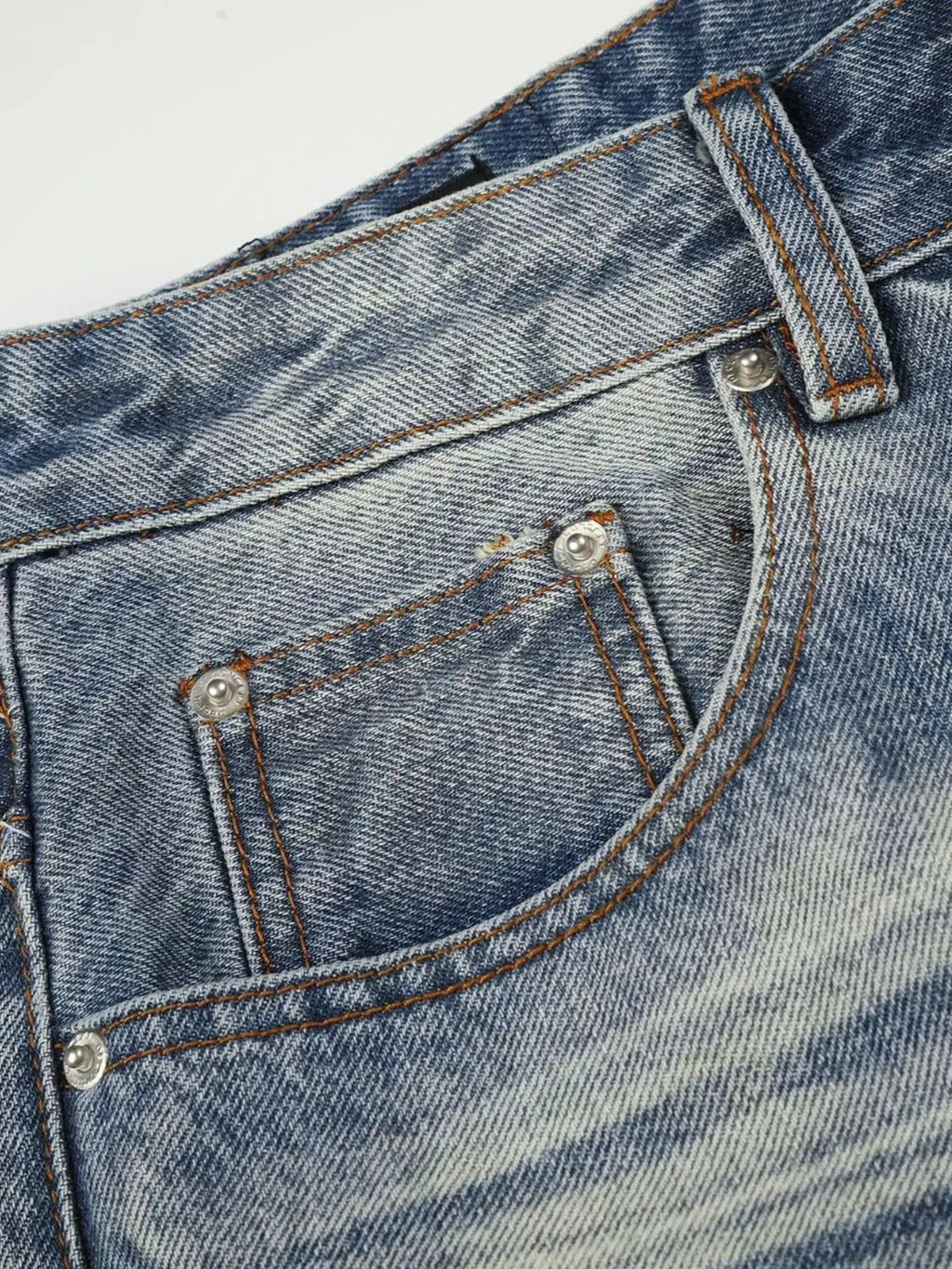 Men's Vintage Wash Wide Leg Denim Capris  COOLANDBAG