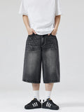 Men's Wash Wide Leg Denim Shorts  COOLANDBAG