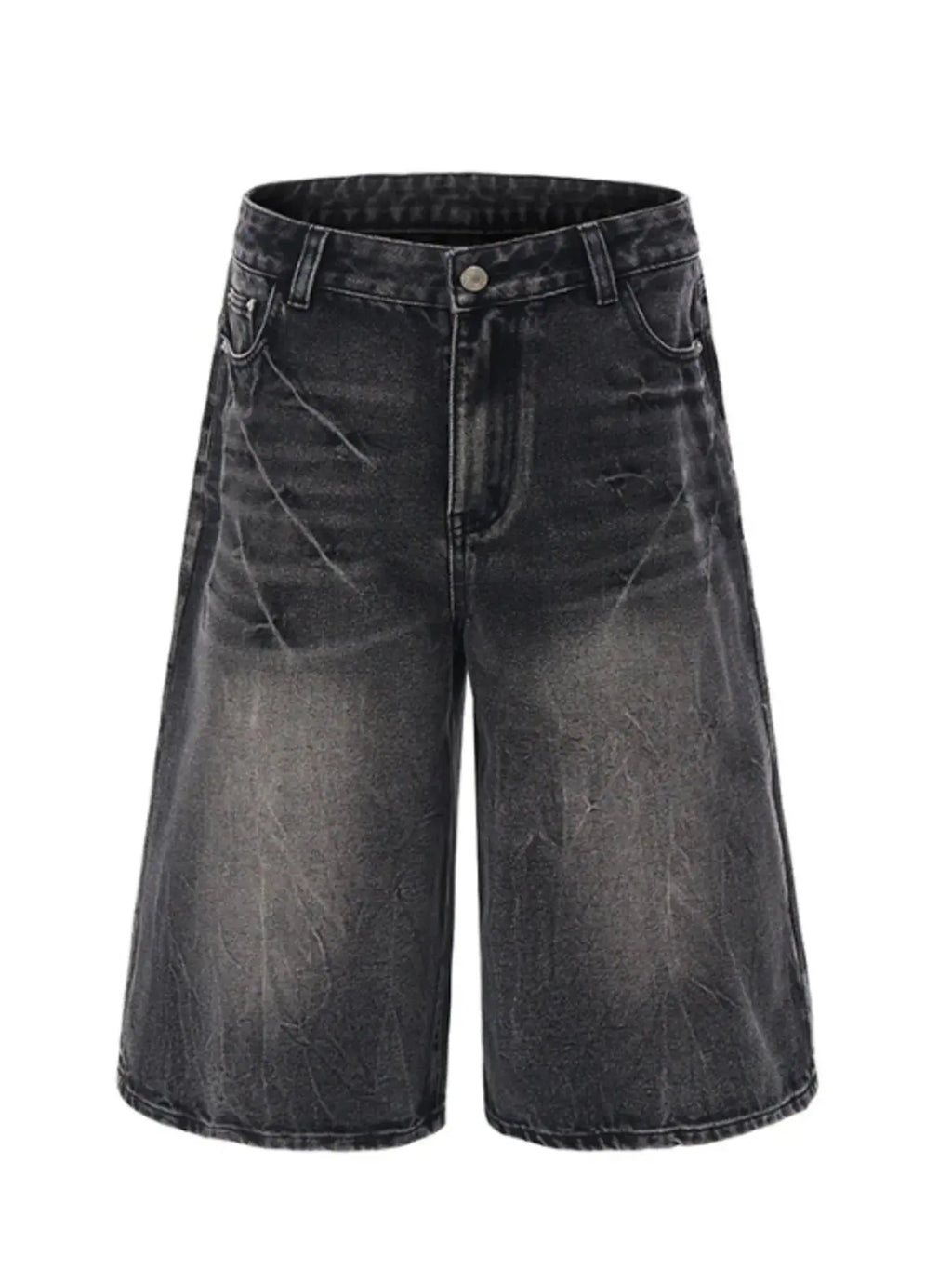 Men's Wash Wide Leg Denim Shorts  COOLANDBAG