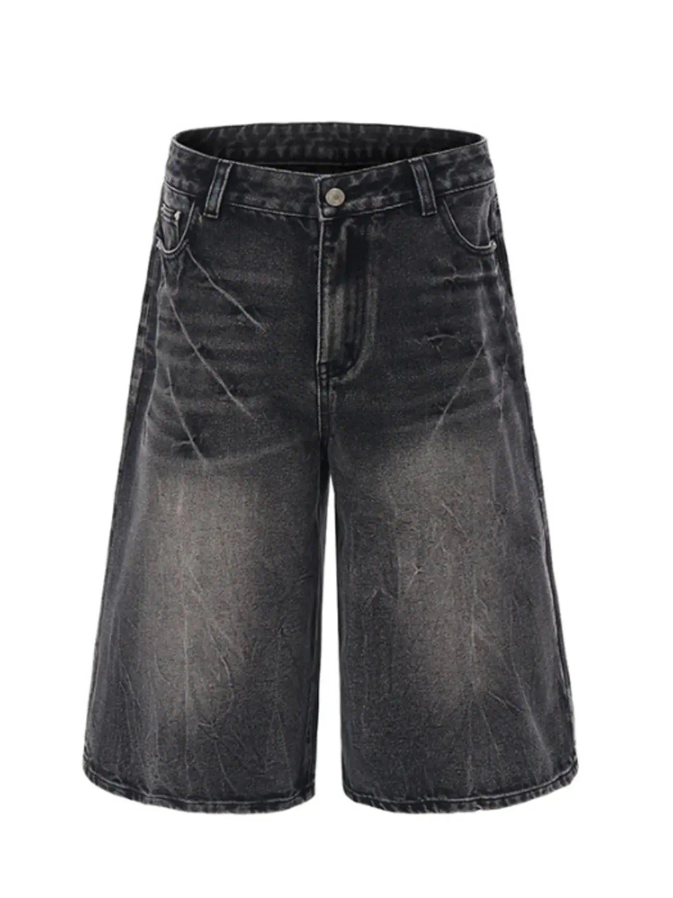 Men's Wash Wide Leg Denim Shorts  COOLANDBAG