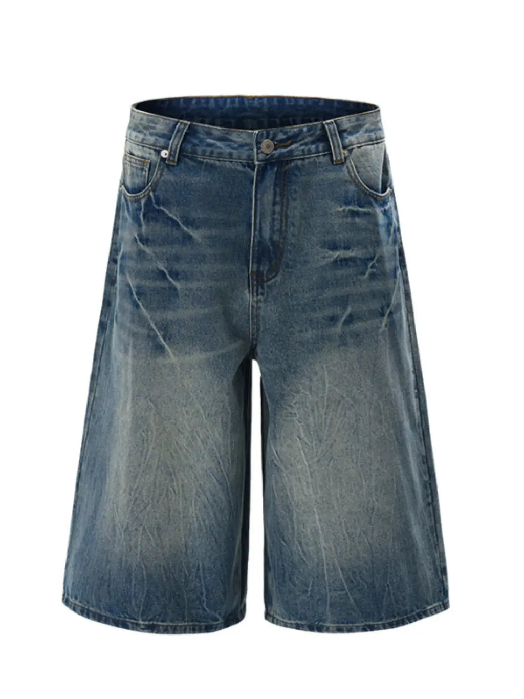 Men's Wash Wide Leg Denim Shorts  COOLANDBAG