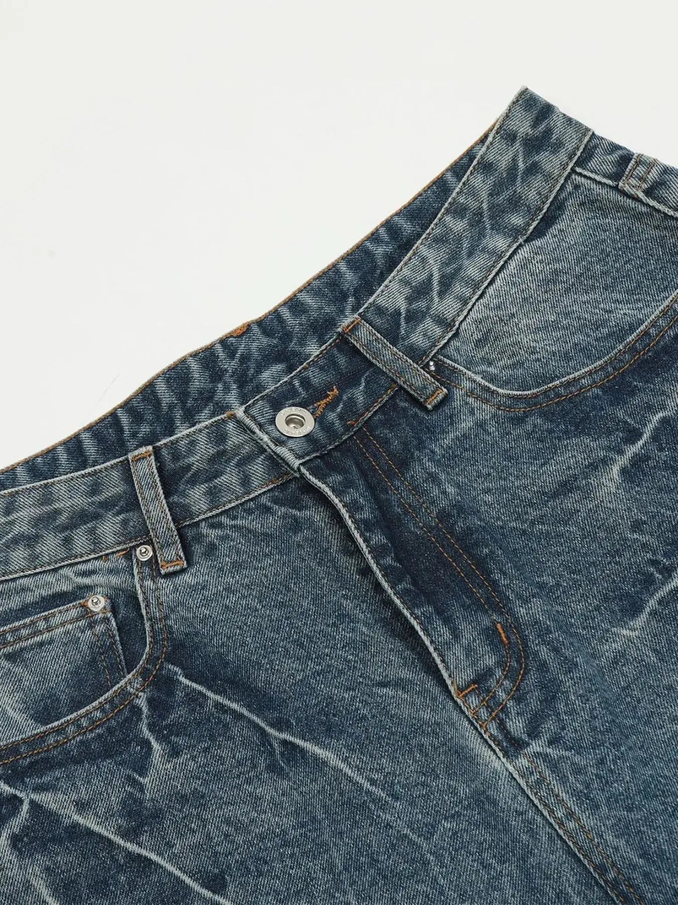 Men's Wash Wide-Leg Denim Shorts  COOLANDBAG