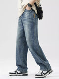 Men's Wash Wide Leg Jeans  COOLANDBAG