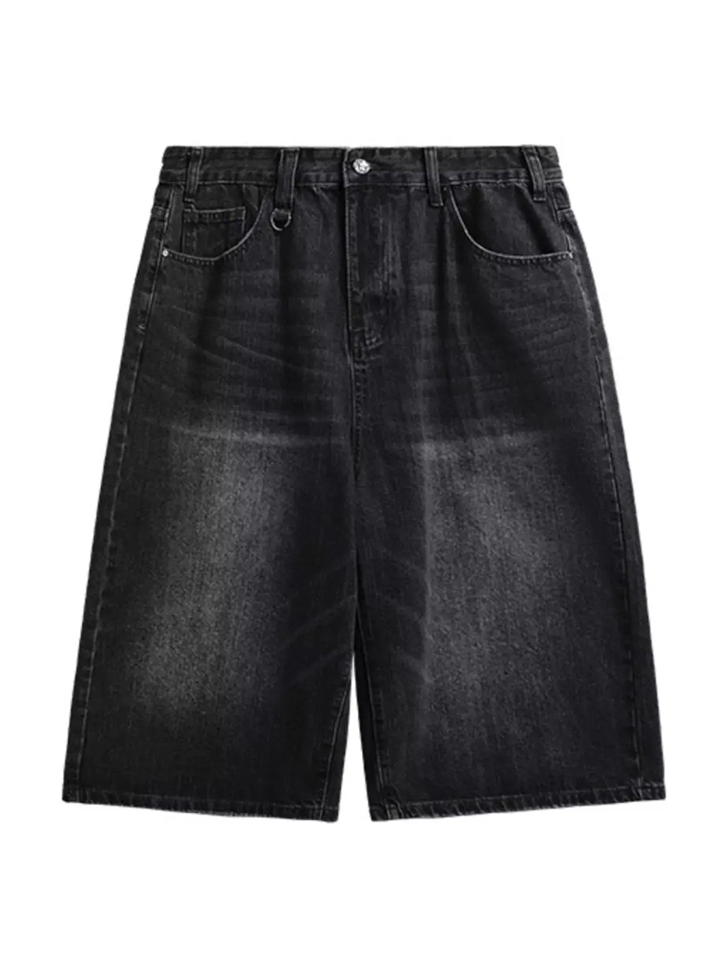 Men's Washed Wide Leg Demin Shorts  COOLANDBAG