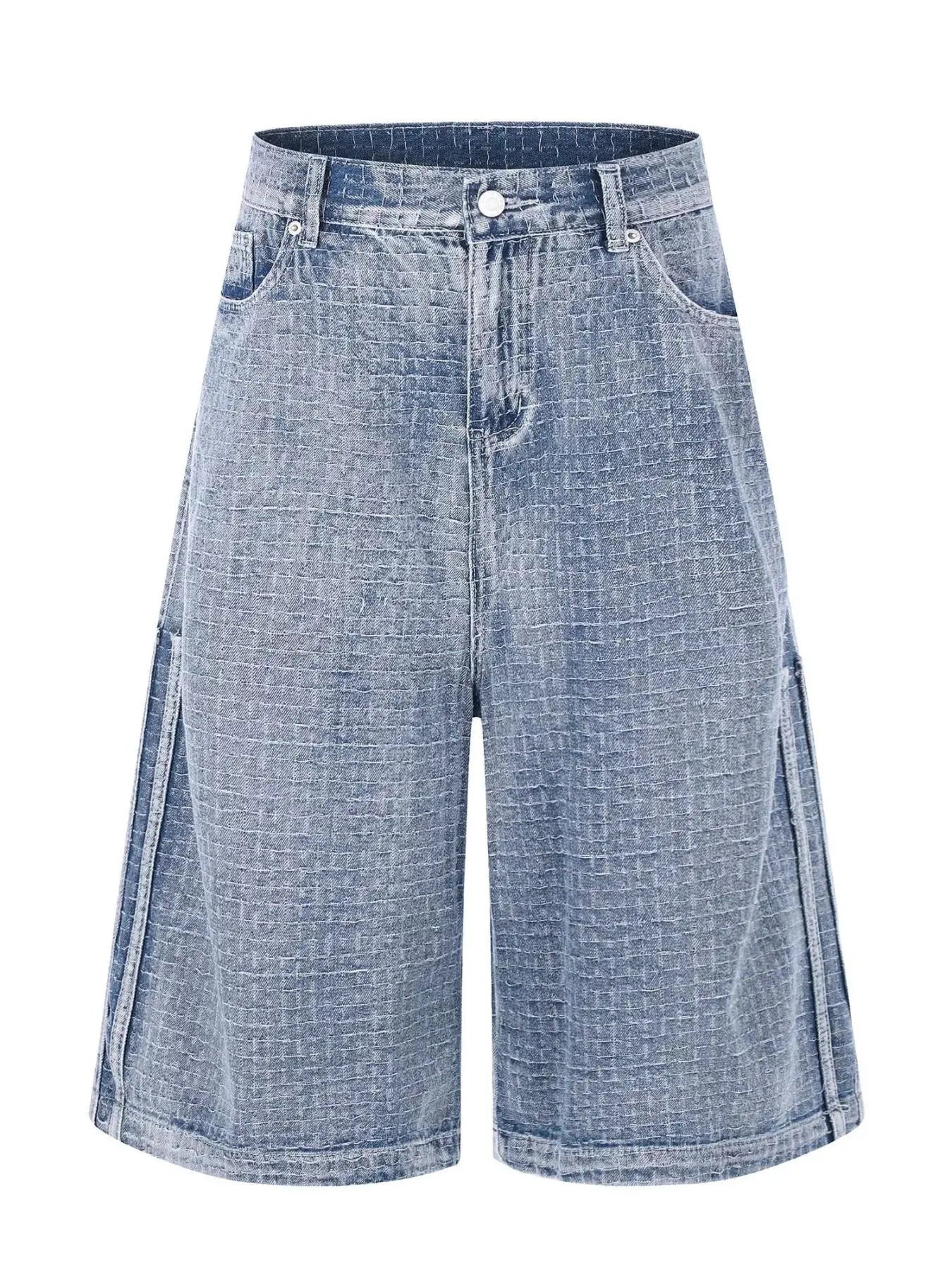 Men's Wide Leg Denim Capris  COOLANDBAG