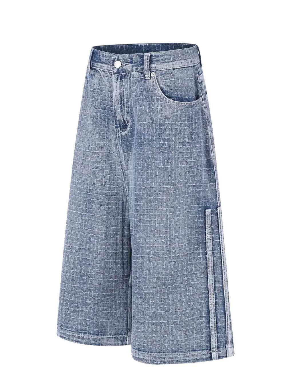 Men's Wide Leg Denim Capris  COOLANDBAG