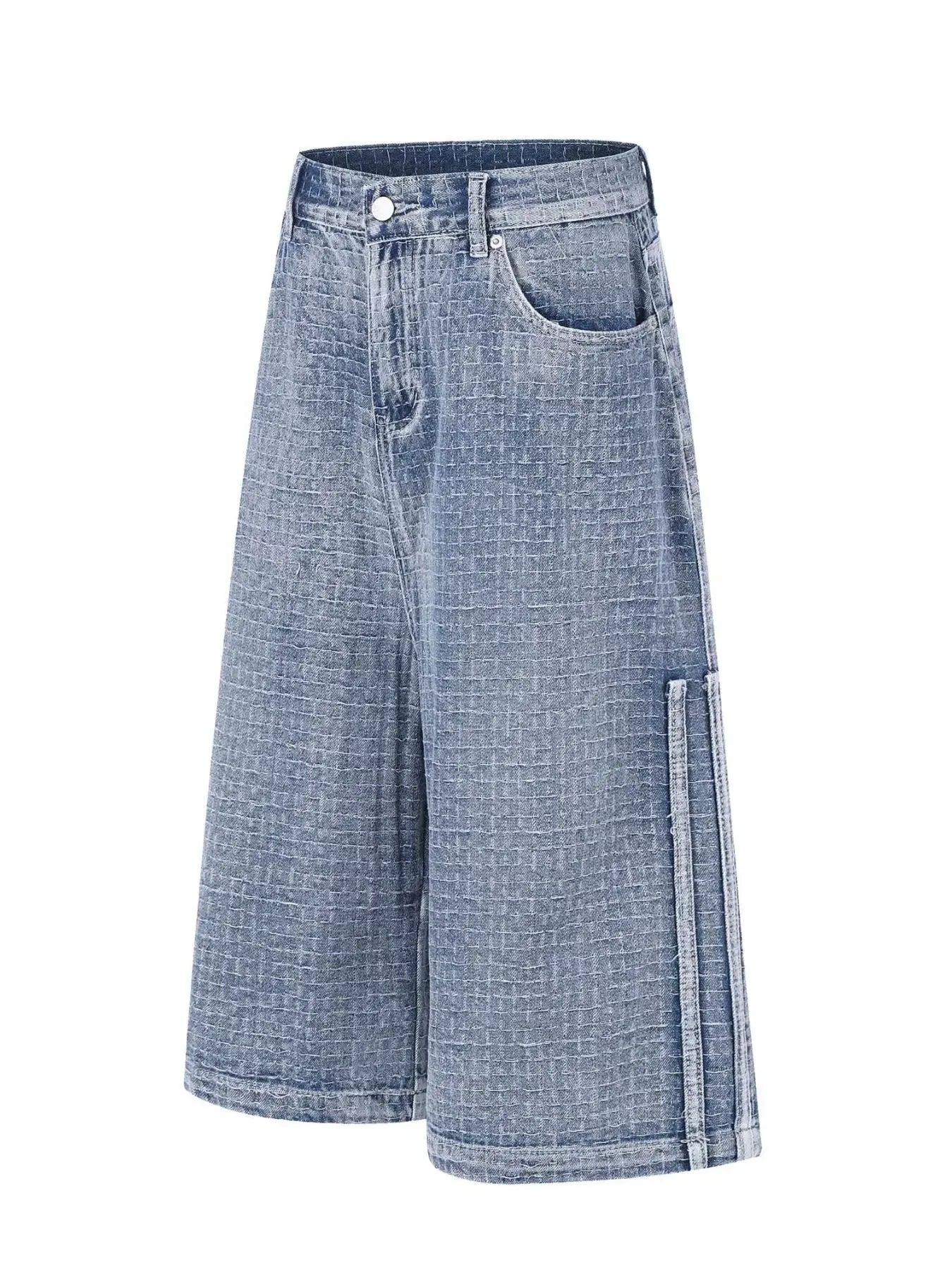 Men's Wide Leg Denim Capris  COOLANDBAG