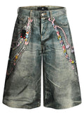 Men's Wide Leg Denim Shorts  COOLANDBAG