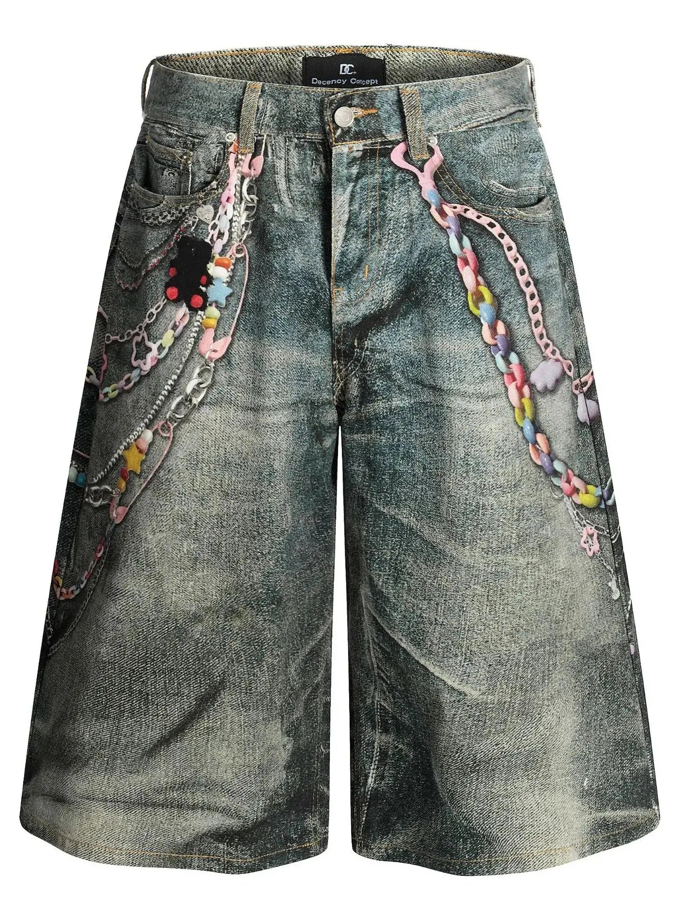 Men's Wide Leg Denim Shorts  COOLANDBAG