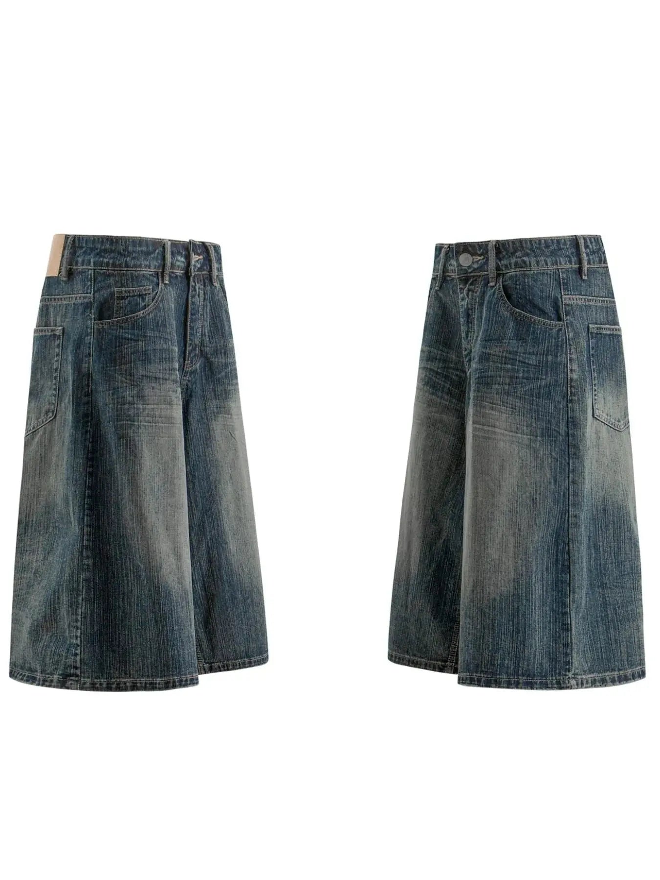 Men's Wide Leg Denim Shorts  COOLANDBAG