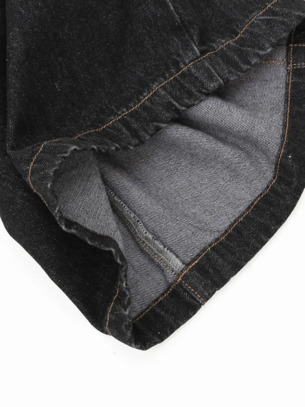 Men's Wide-Leg Denim Shorts with Plaid Accent  COOLANDBAG