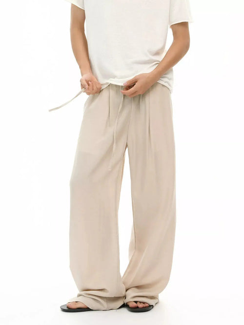 Men's Wide-Leg Drawstring Casual Pants  COOLANDBAG