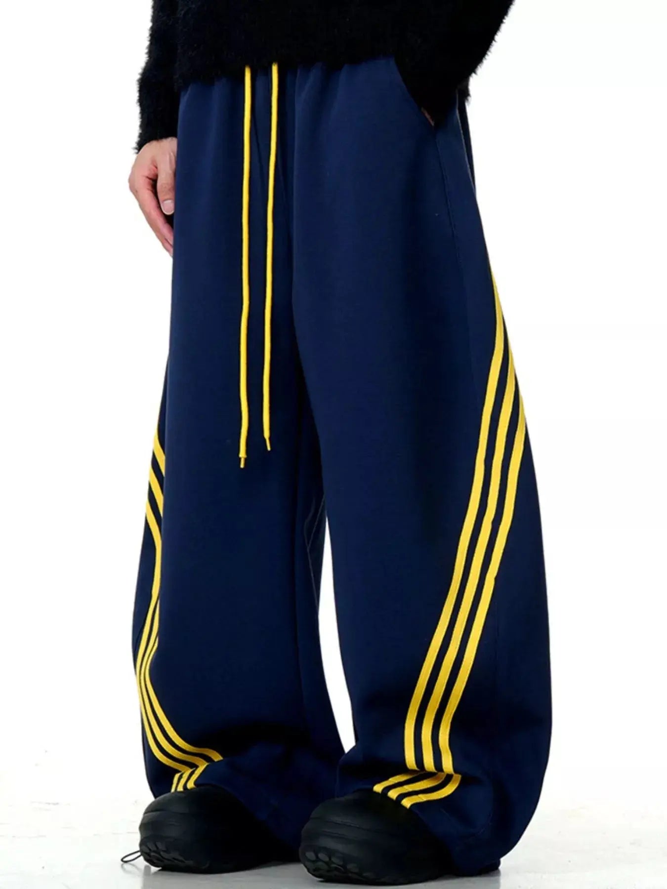 Men's Wide-Leg Striped Pants  COOLANDBAG