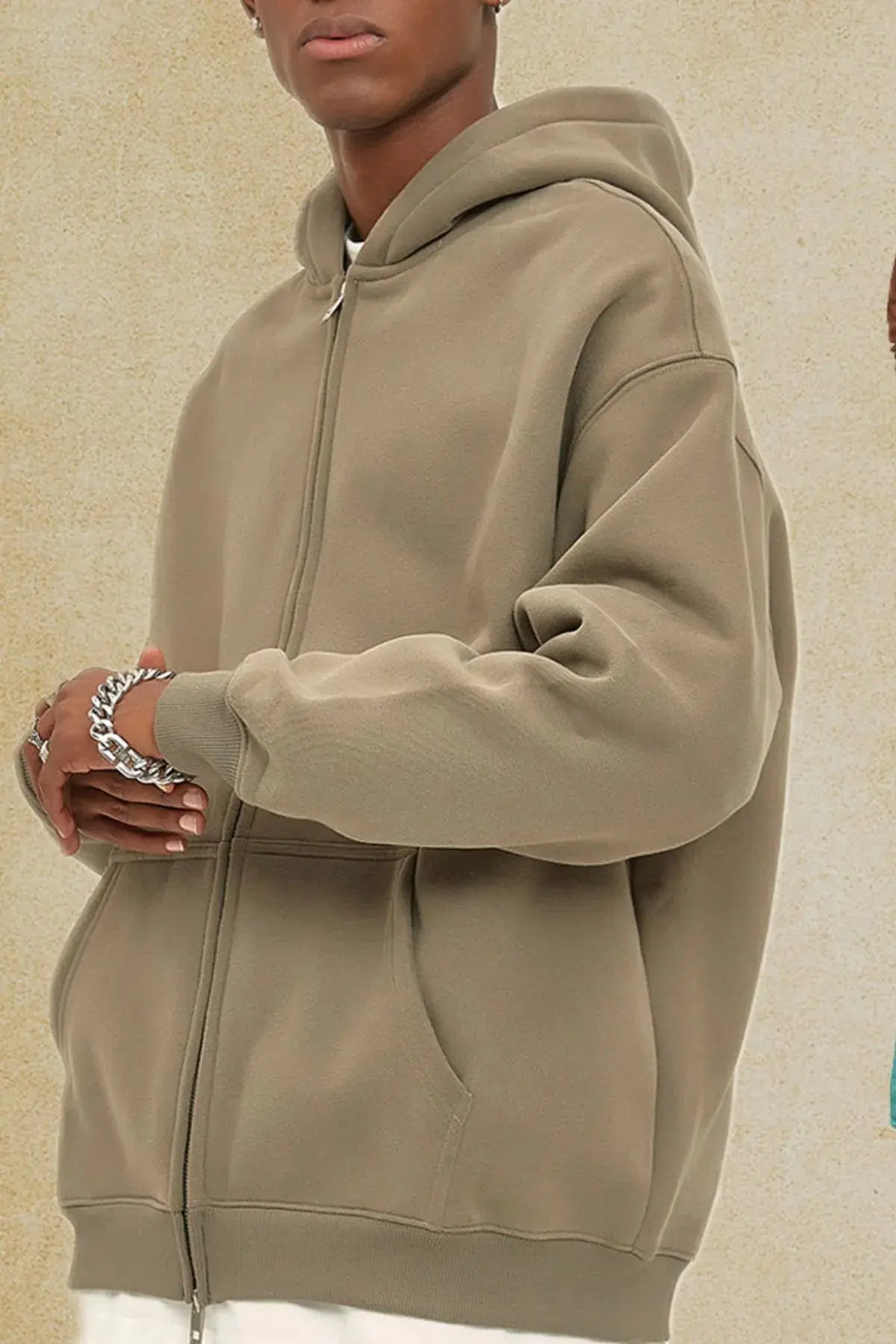 Men's Zip-Up Fleece Hoodie  COOLANDBAG