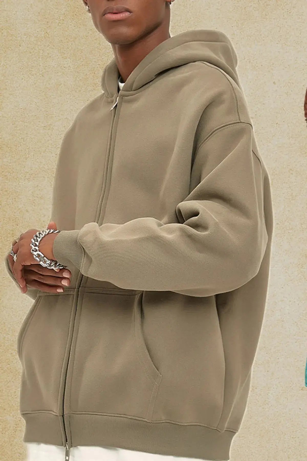 Men's Zip-Up Fleece Hoodie  COOLANDBAG
