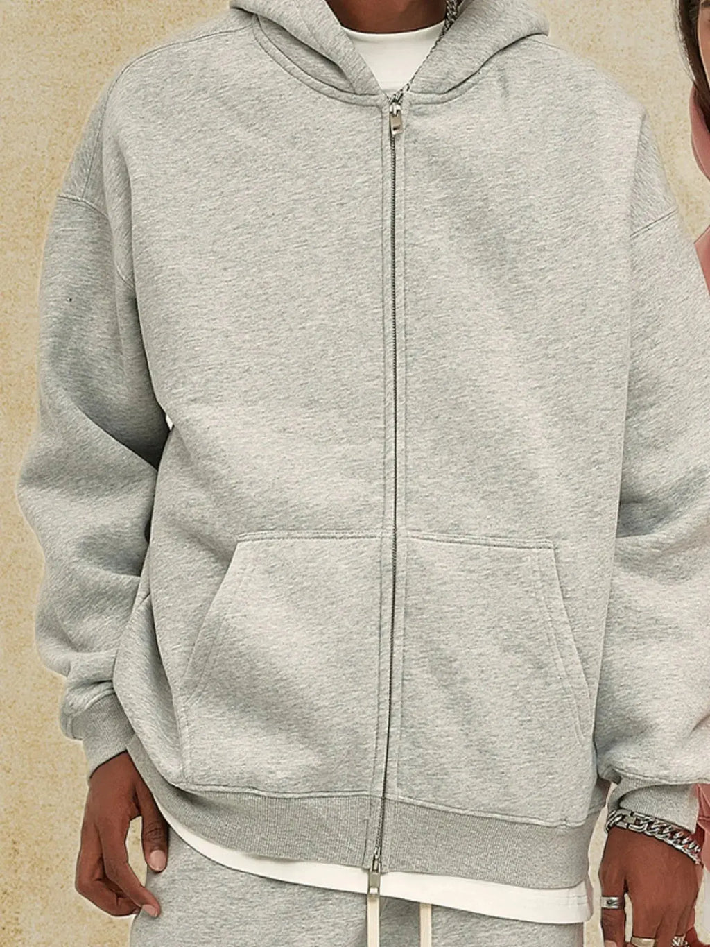 Men's Zip-Up Fleece Hoodie  COOLANDBAG