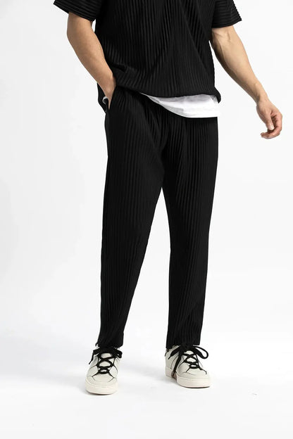 Miyake pantalons plissés pour hommes pantalons décontractés hommes japonais Streetwear hommes mode Style japonais pantalon Baggy pantalon sauvage  COOLANDBAG