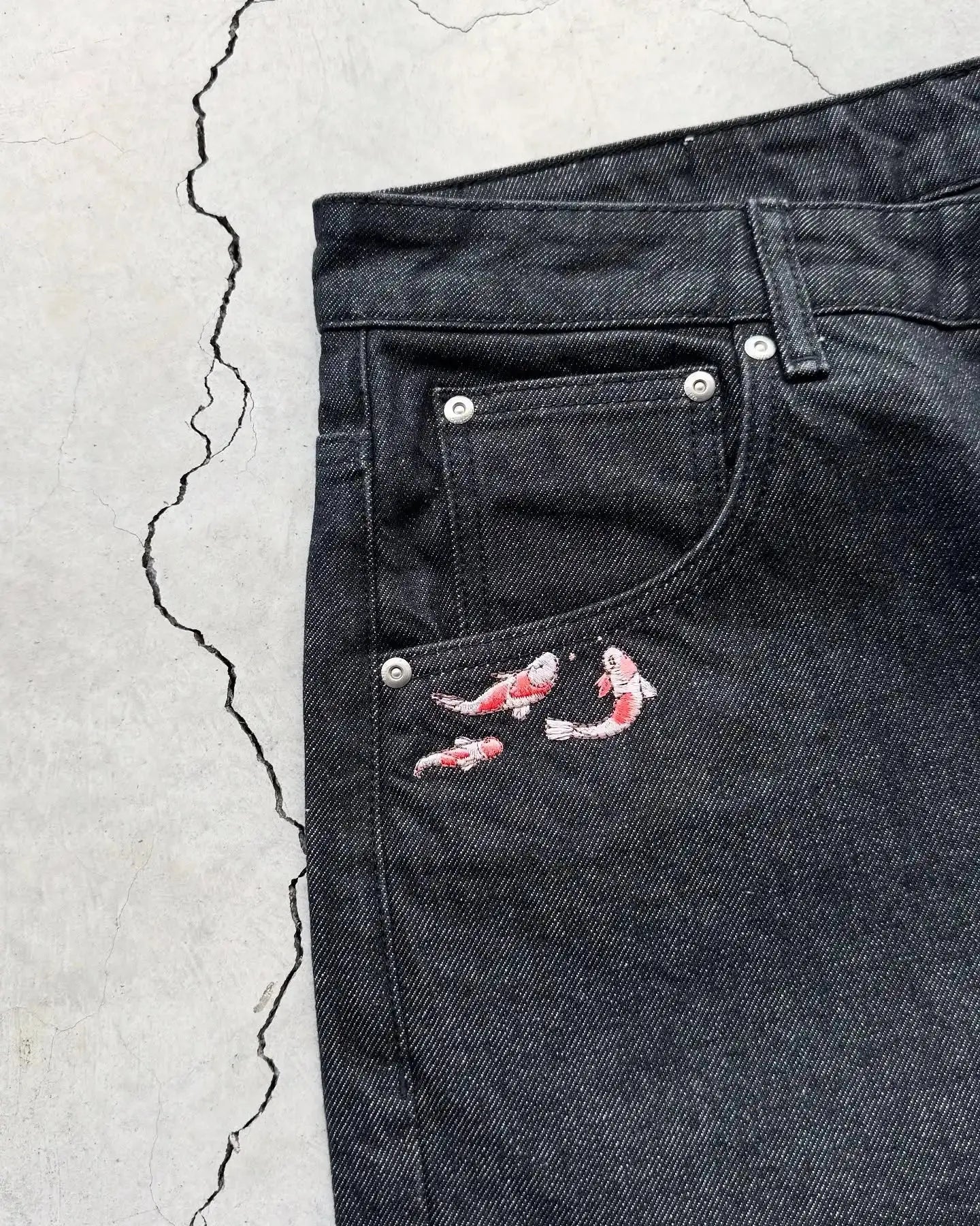 Mode cerisier fleur poche broderie jean Shorts hommes femmes rétro Baggy noir Denim court Y2k Jorts Hip Hop Streetwear pantalon  COOLANDBAG