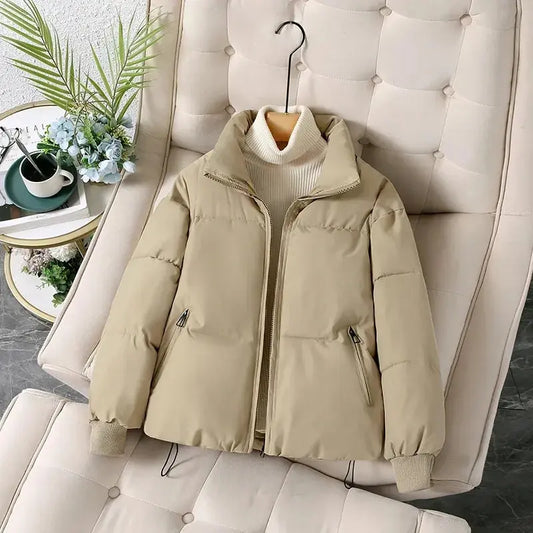 Mode étudiant chaud léger vestes 2025 hiver nouveau col montant court vers le bas coton rembourré veste femmes tendance Parkas  COOLANDBAG