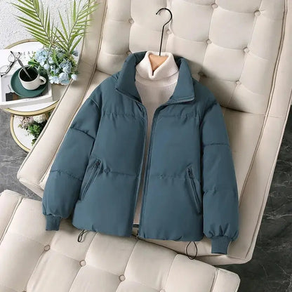 Mode étudiant chaud léger vestes 2025 hiver nouveau col montant court vers le bas coton rembourré veste femmes tendance Parkas  COOLANDBAG