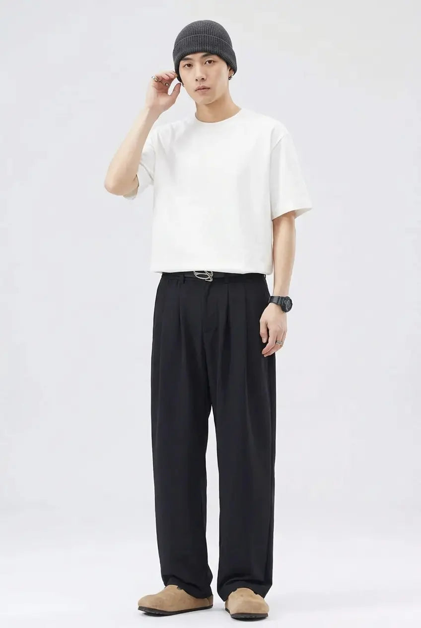 Pantalon Casual Loose Fit Plissé  COOLANDBAG