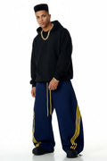 Pantalon Rayé Wide-Leg  COOLANDBAG
