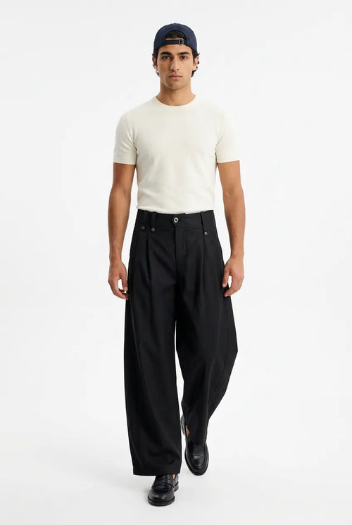 Pantalon Wide Leg Taille Haute à Pinces Homme  COOLANDBAG