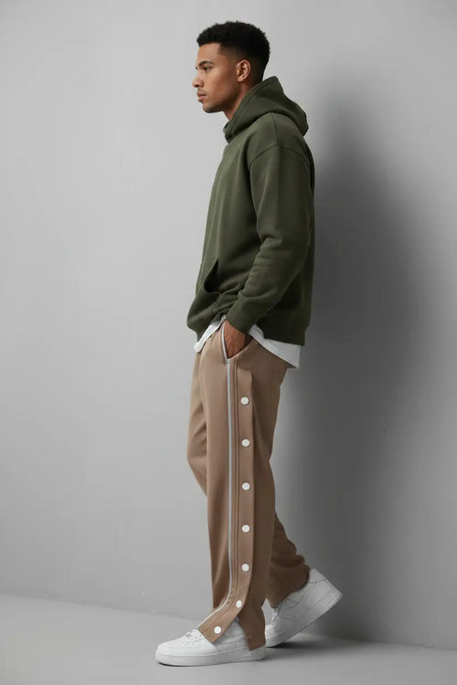 Pantalon de Jogging Grande Taille Loose Fit Boutons Pression  COOLANDBAG