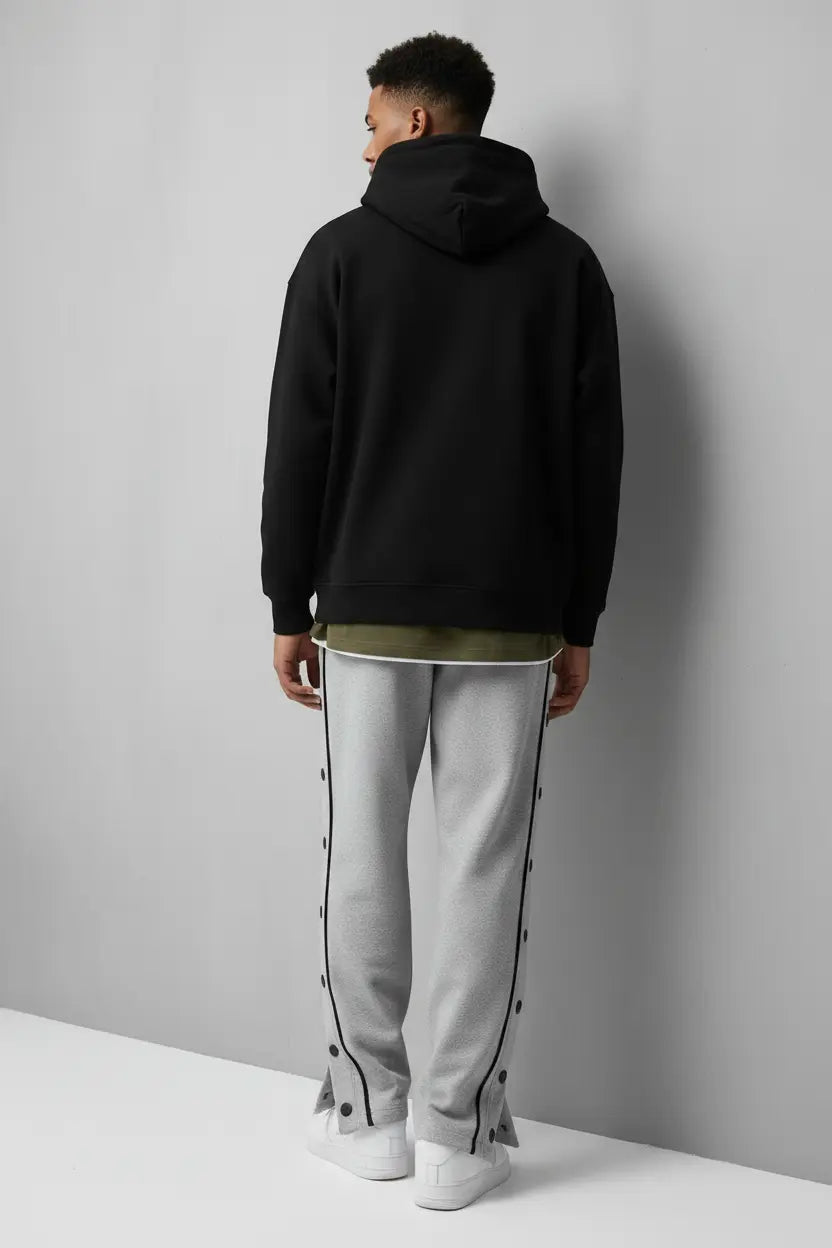 Pantalon de Jogging Grande Taille Loose Fit Boutons Pression  COOLANDBAG