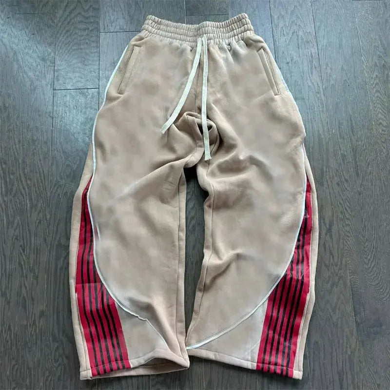 Pantalon de survêtement tendance Hip-hop européen et américain, unisexe, jambe droite, jambes larges, décontracté, polyvalent, sport  COOLANDBAG