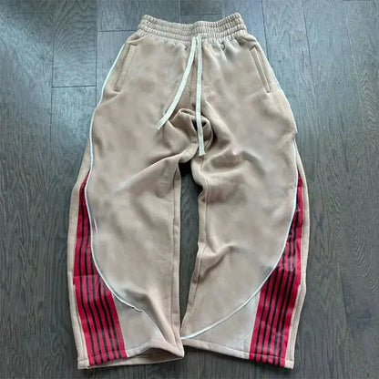 Pantalon de survêtement tendance Hip-hop européen et américain, unisexe, jambe droite, jambes larges, décontracté, polyvalent, sport  COOLANDBAG