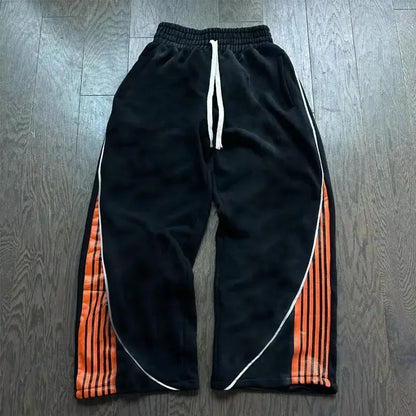 Pantalon de survêtement tendance Hip-hop européen et américain, unisexe, jambe droite, jambes larges, décontracté, polyvalent, sport  COOLANDBAG