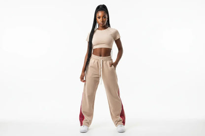 Pantalon de survêtement tendance Hip-hop européen et américain, unisexe, jambe droite, jambes larges, décontracté, polyvalent, sport  COOLANDBAG