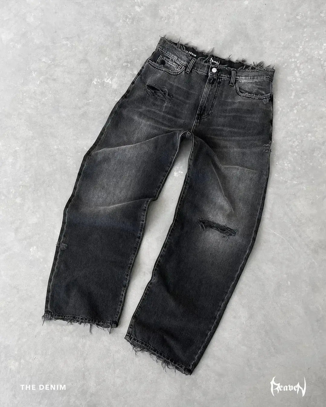 Pantalon en Denim droit pour hommes, nouvelle mode européenne et américaine, délavé, couleur unie, Simple, basique, ample, décontracté, tendance  COOLANDBAG
