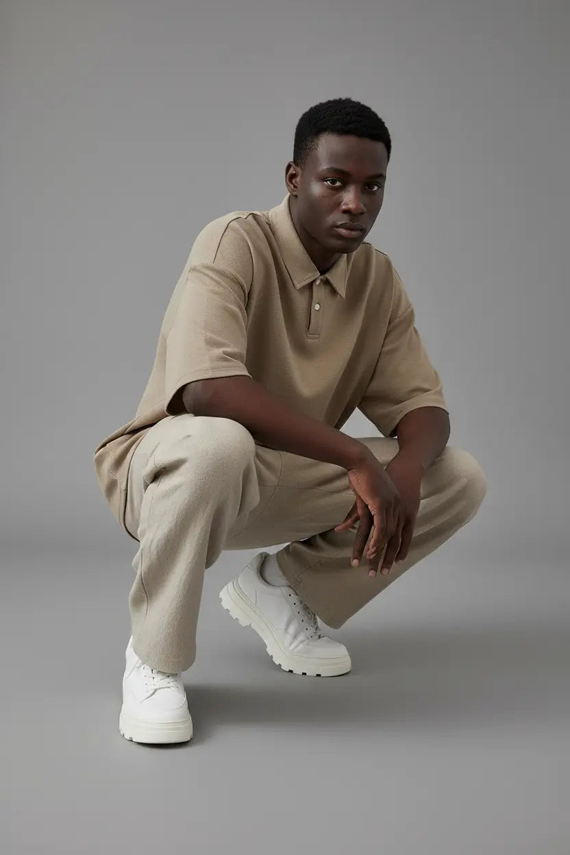 Polo Col Boutonné Manches Mi-Longues  COOLANDBAG