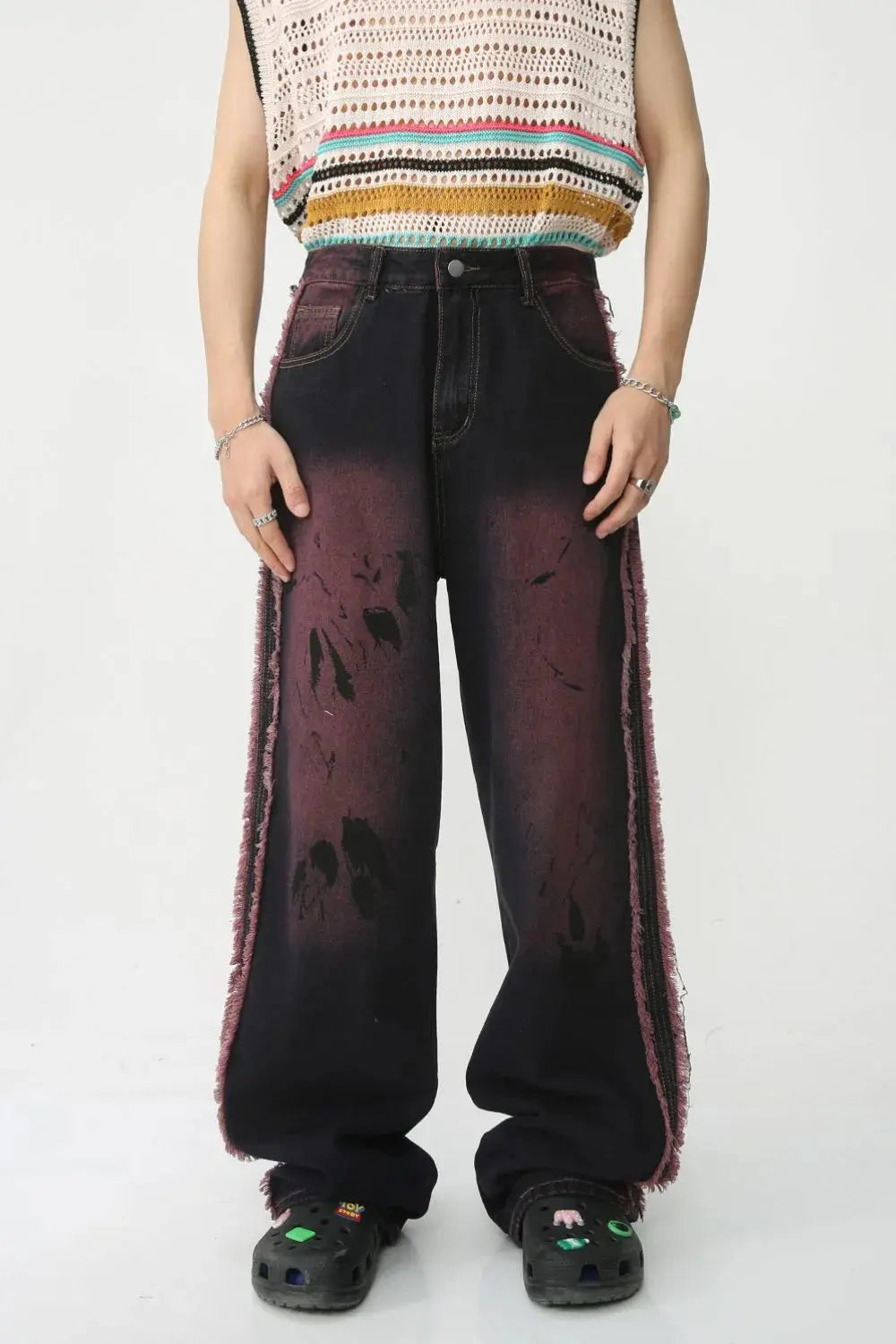 Raw Edge Mid Rise Men's Jeans  COOLANDBAG