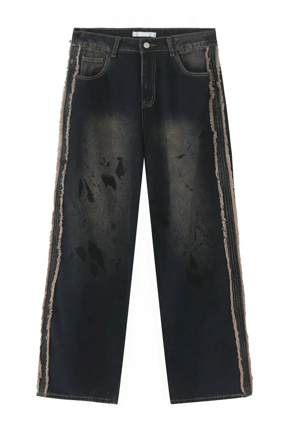 Raw Edge Mid Rise Men's Jeans  COOLANDBAG