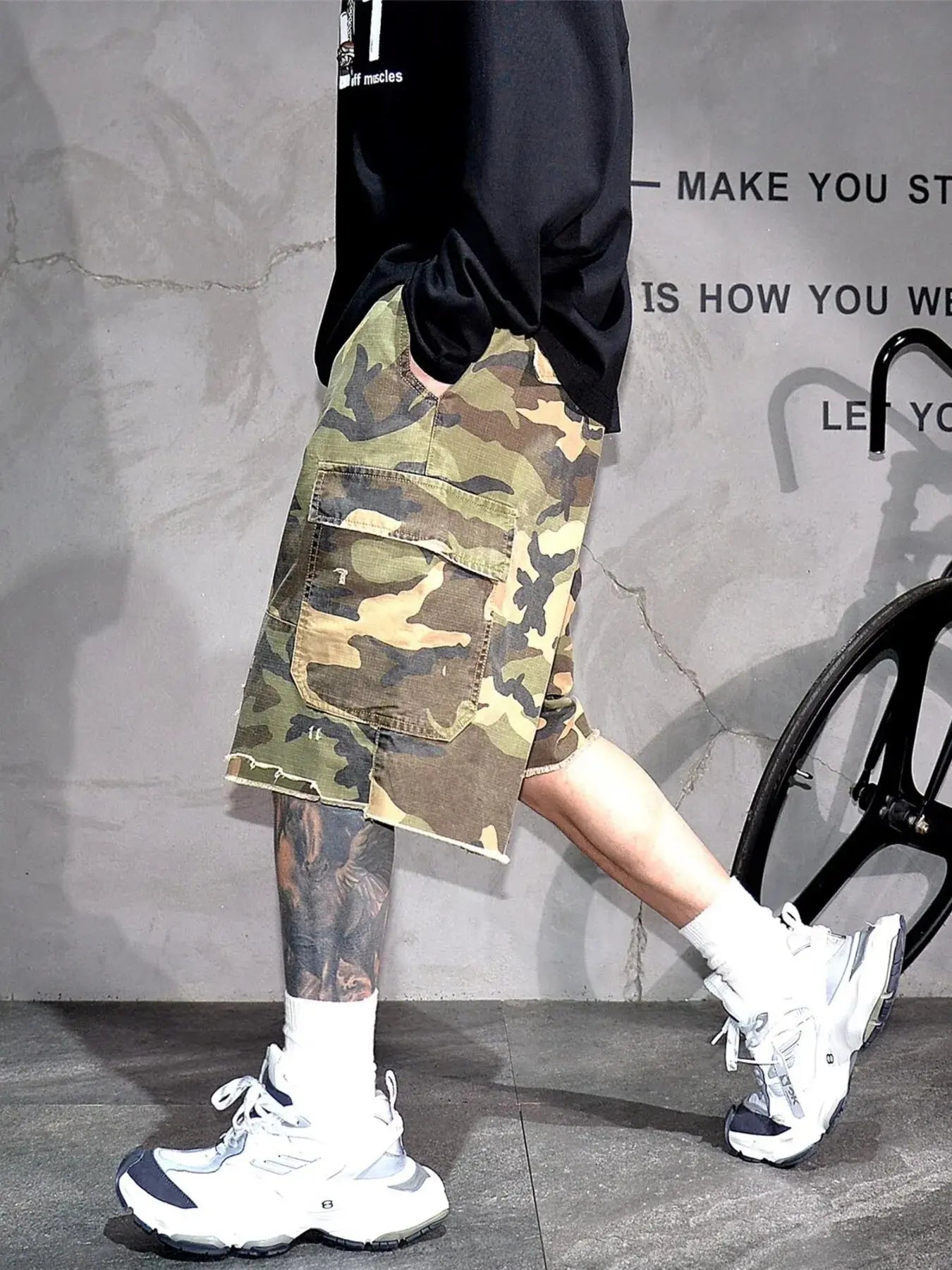 Short Cargo Camouflage Multi-Poches Grande Taille Homme  COOLANDBAG