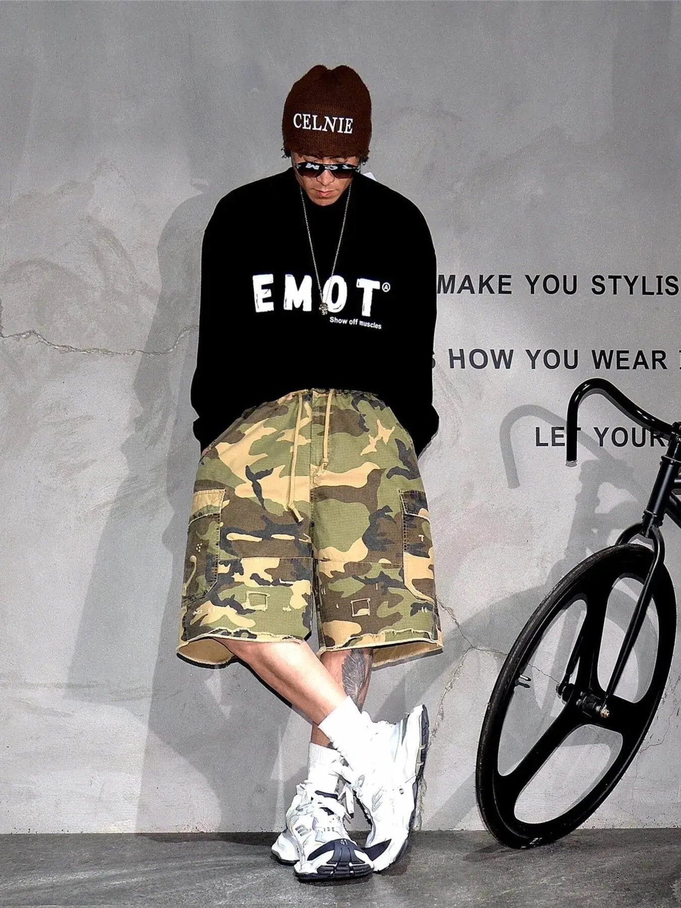 Short Cargo Camouflage Multi-Poches Grande Taille Homme  COOLANDBAG