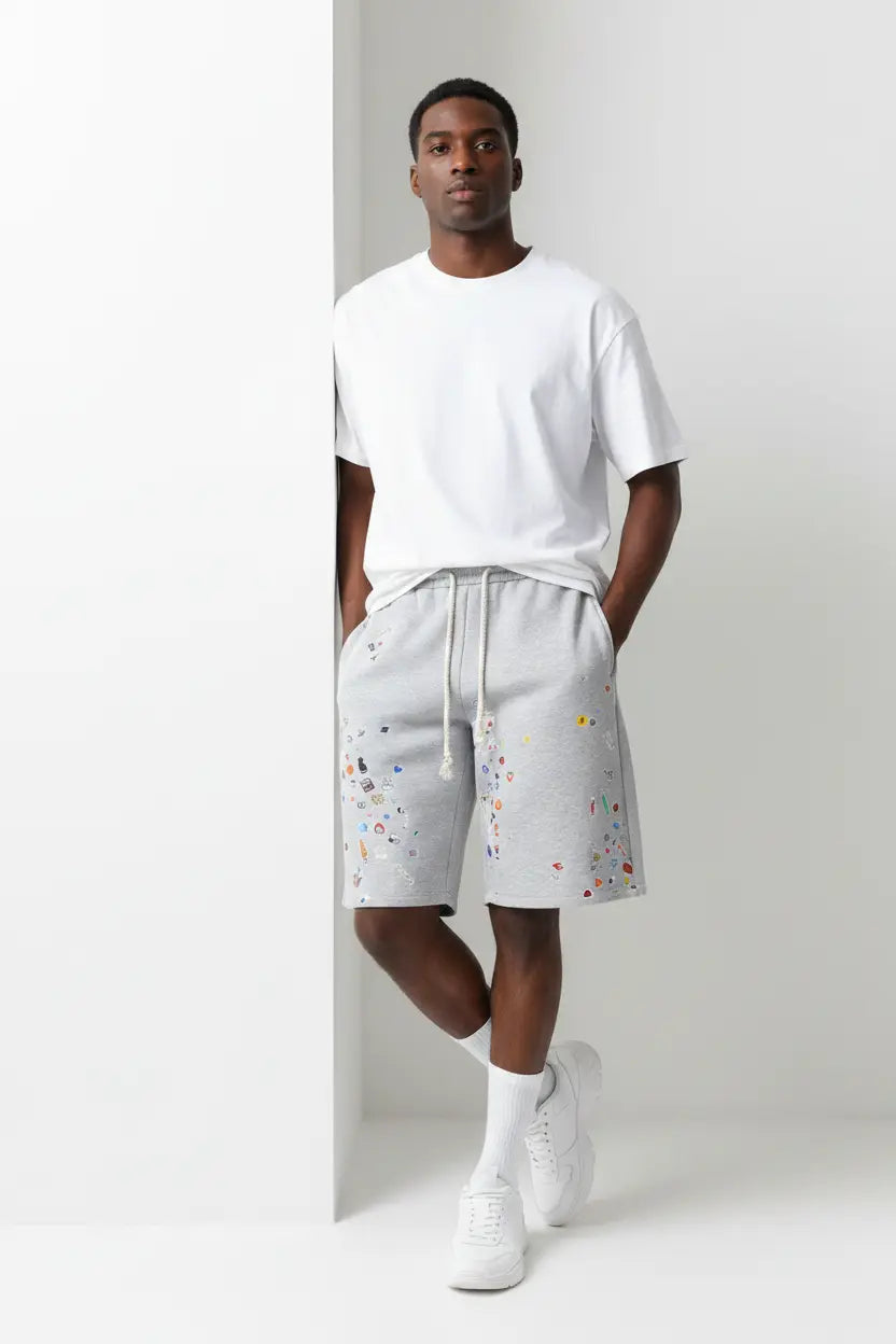 Short Casual Imprimé Cordon  COOLANDBAG