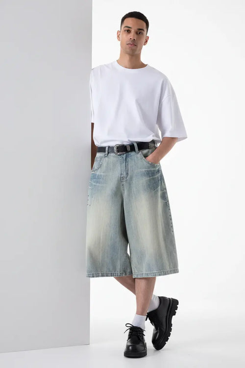 Short en Jean Grande Taille Wide Leg  COOLANDBAG