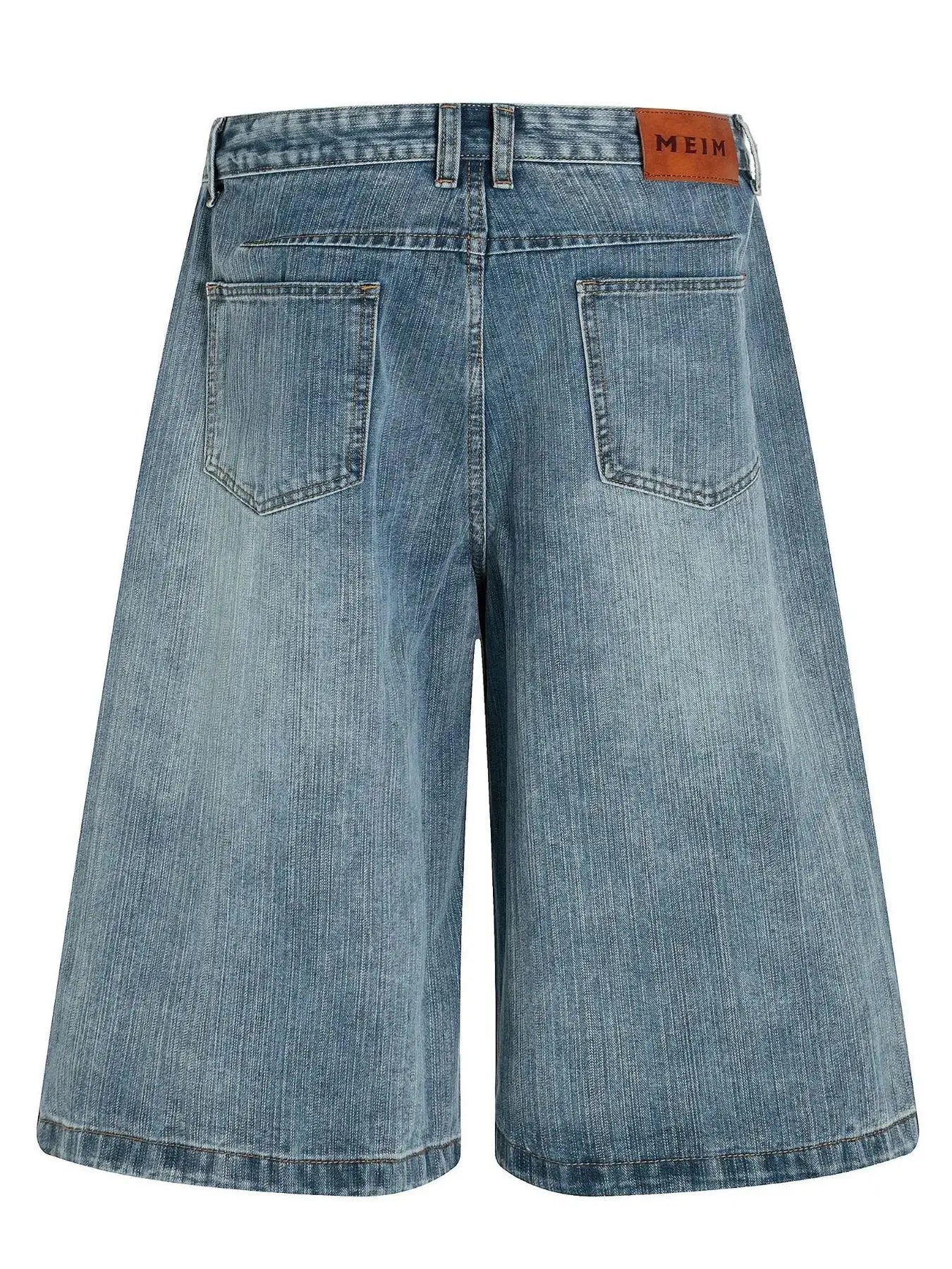 Short en Jean Jambe Large Liseré Fleuri Homme  COOLANDBAG