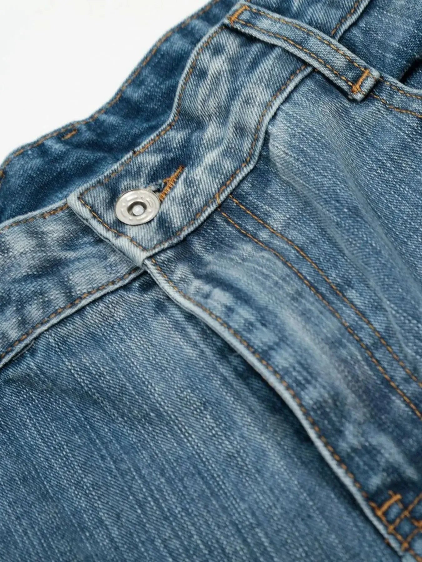 Short en Jean Jambe Large Liseré Fleuri Homme  COOLANDBAG