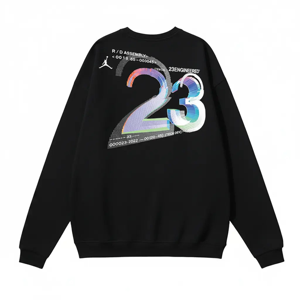 Sweatshirt Jordan 23Engineered Noir dos fond blanc studio