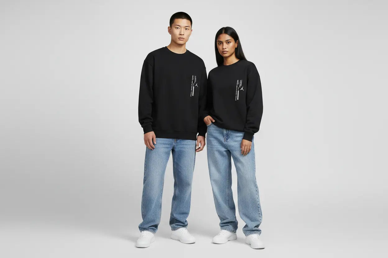 Sweatshirt Jordan 23Engineered Noir - Duo homme femme face
