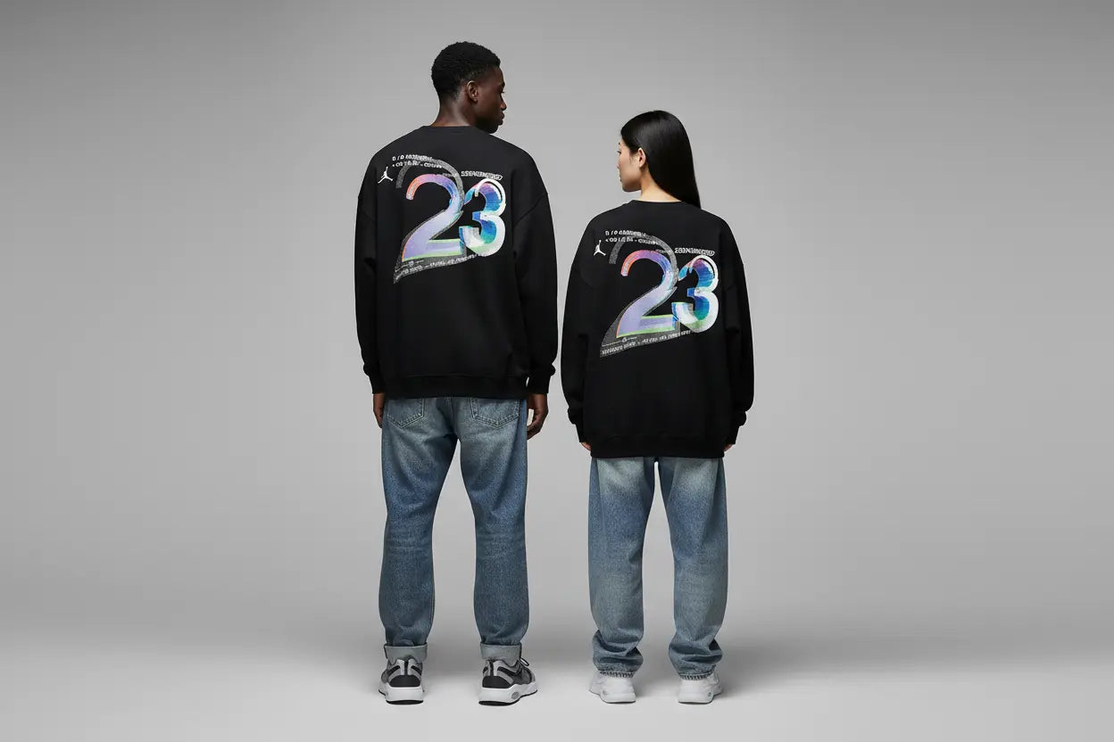Sweatshirt Jordan 23Engineered Noir - Duo homme femme dos